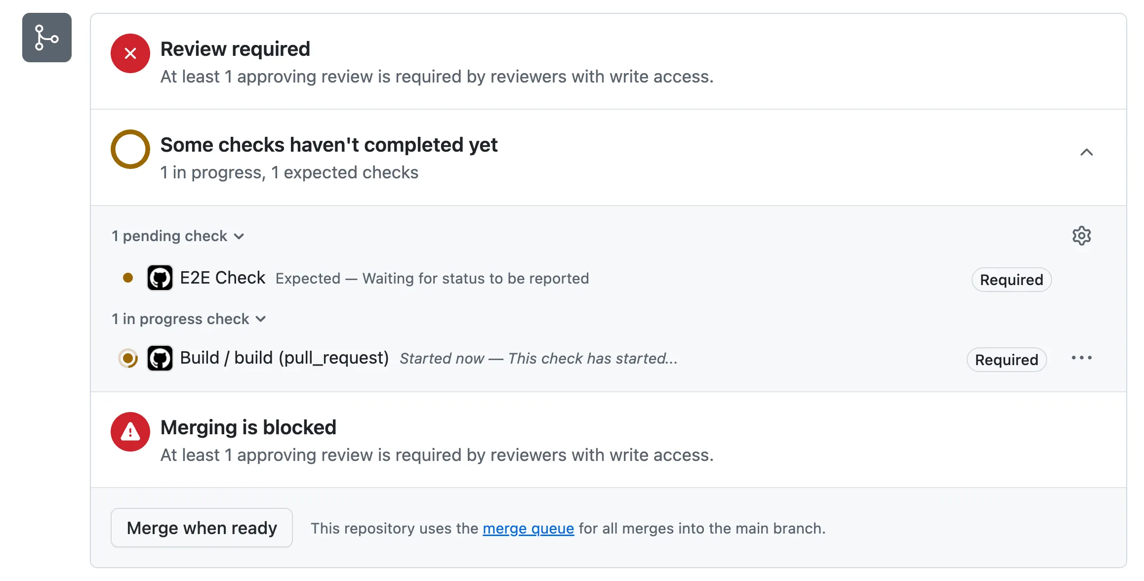 Merge when ready option